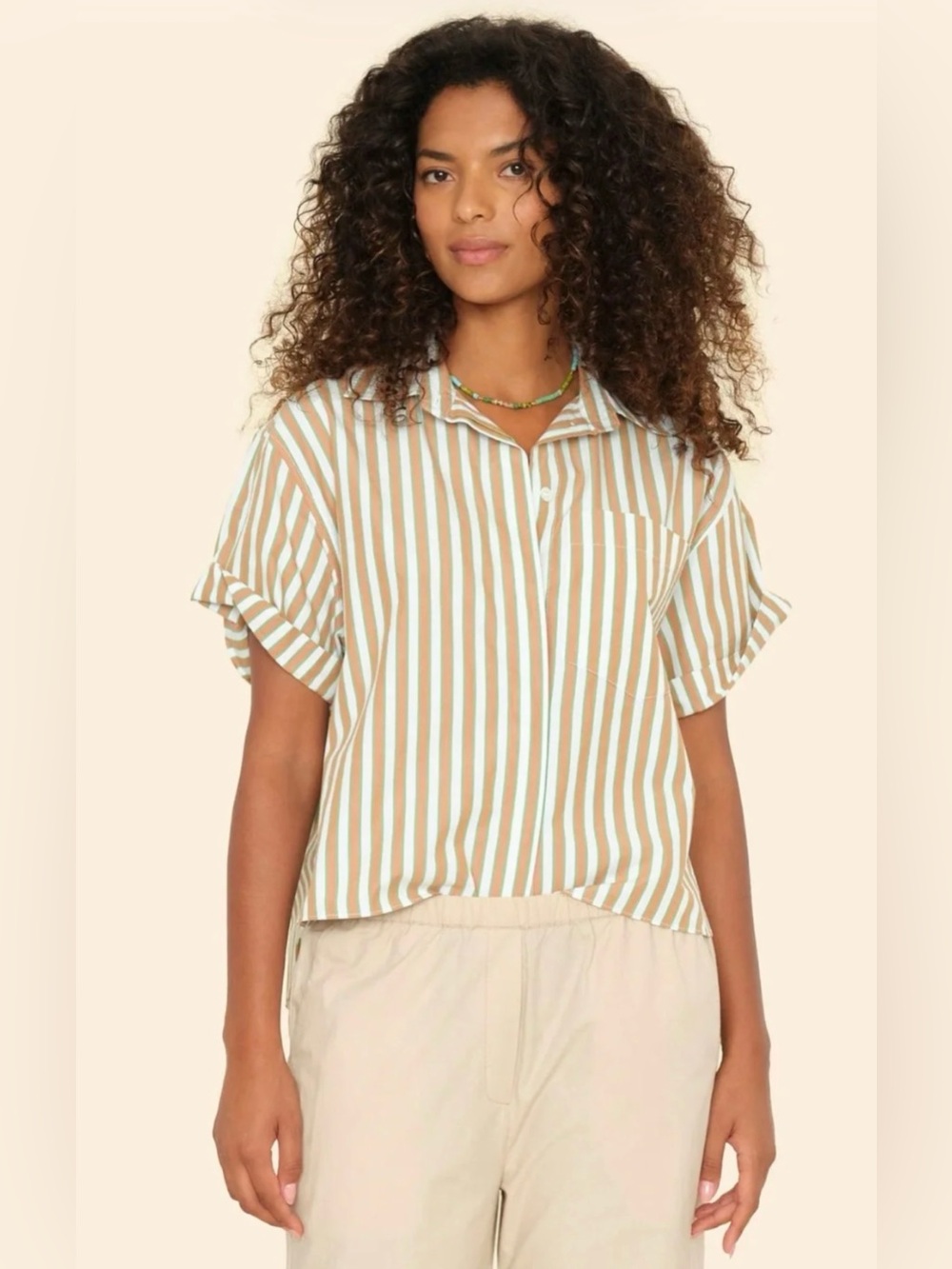 Xirena Drake Shirt
Stripe
Cotton Poplin
Hidden Placket
Tobac Green
Small
$232